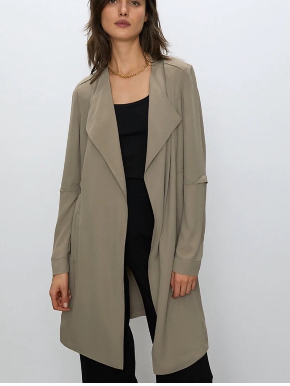 Babaton Lightweight belt satin Jacket